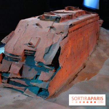 Exposition Titanic au Parc des Expositions de Paris : maquette fond marin