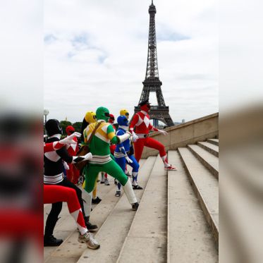 Le Flash Mob Power Ranger à Paris