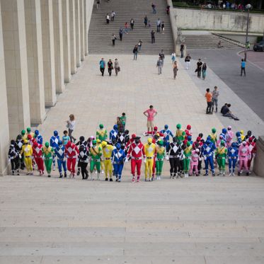 Le Flash Mob Power Ranger à Paris