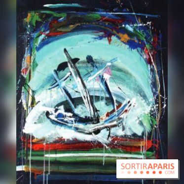 Ralph CUTILLO , Strike the Sun, 2012, acrylique sur toile, 100 x 81 cm