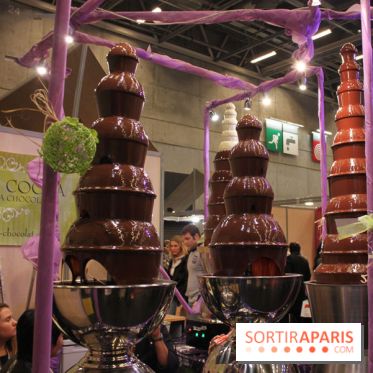 Salon du chocolat 2013 : fontaine de chocolat
