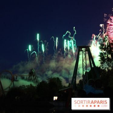 Inauguration officielle de la Forêt d'Idefix, feux d'artifice 25 ans Astérix