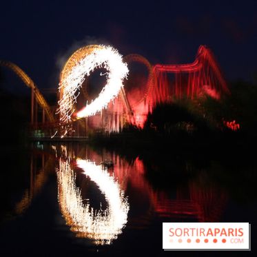 Inauguration officielle de la Forêt d'Idefix, feux d'artifice 25 ans Astérix