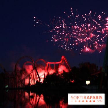 Inauguration officielle de la Forêt d'Idefix, feux d'artifice 25 ans Astérix