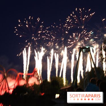 Inauguration officielle de la Forêt d'Idefix, feux d'artifice 25 ans Astérix