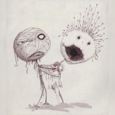 Tim Burton (American, b. 1958) Untitled (The Melancholy Death of Oyster Boy and Other Stories). 1982–1984 Ink, marker and colored pencil on paper 10 x 9" (25.4 x 22.9 cm) Private collection © 2011 Tim Burton