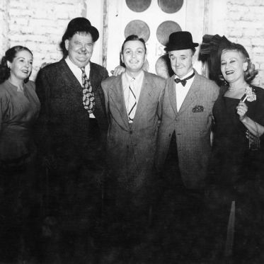 Lido 78,  René Fraday, Mr et Mm Laurel, Mr et Mm Hardy, Stanley Laurel, Oliver Hardy, René Fraday