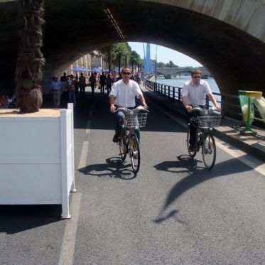 Vélib' à Paris plage, sur les bords de Seine