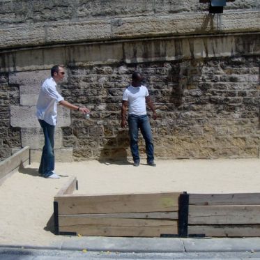 Pétanque à Paris plage, sur les bords de Seine