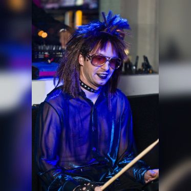 soirée, skyboard, rock band, étoile