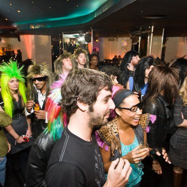 soirée, skyboard, rock band, étoile