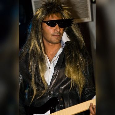 soirée, skyboard, rock band, étoile