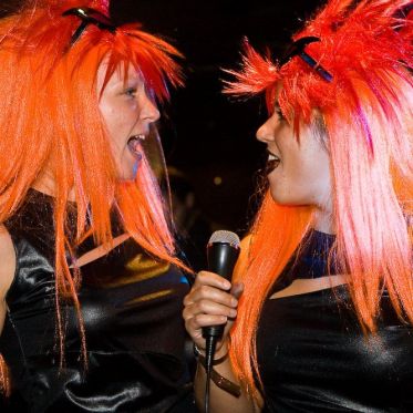 soirée, skyboard, rock band, étoile