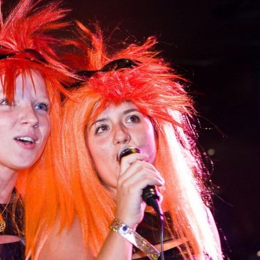 soirée, skyboard, rock band, étoile