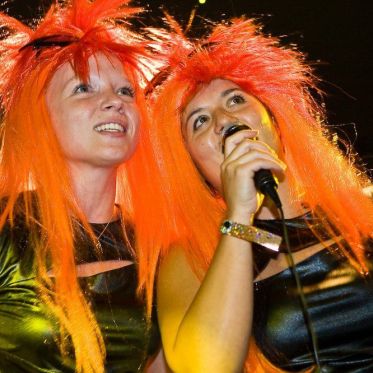 soirée, skyboard, rock band, étoile