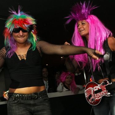 soirée, skyboard, rock band, étoile