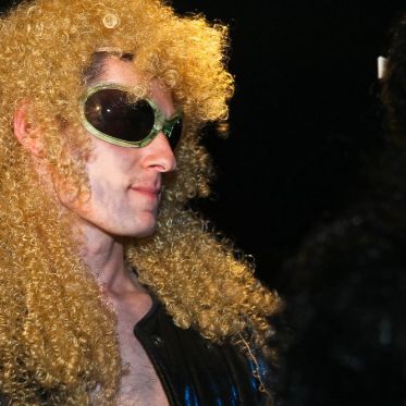 soirée, skyboard, rock band, étoile