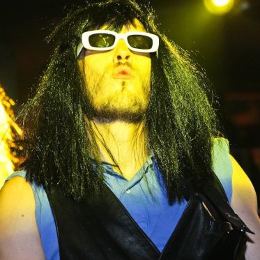 soirée, skyboard, rock band, étoile