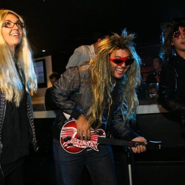 soirée, skyboard, rock band, étoile