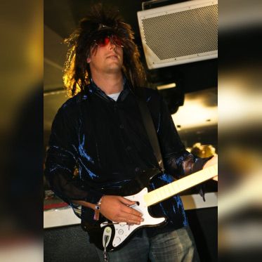 soirée, skyboard, rock band, étoile