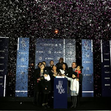 Inauguration des Illuminations des Champs-Elysées avec Teddy Riner