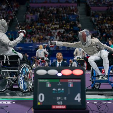 Jeux Paralympiques : petite finale de sabre femme catégeorie B, un match sous haute tension