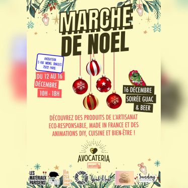 Marché de Noël de créateurs 2022 au restaurant Avocateria Gare de Lyon