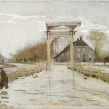 Vincent Van Gogh Pont basculant à Nieuw-Amsterdam Automne 1883, aquarelle sur papier, 40,3 x 82,2 cm. Collection Groninger Museum, Groningen © Collection Groninger Museum, Groningen
