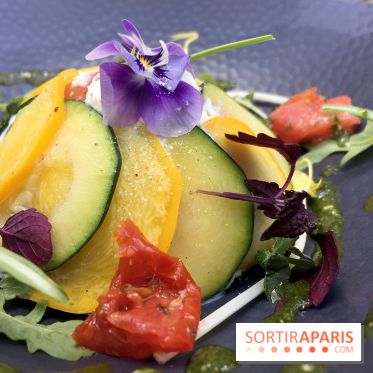 Le restaurant-terrasse des Jardins du Marais - Mille-feuille de légumes, ricotta