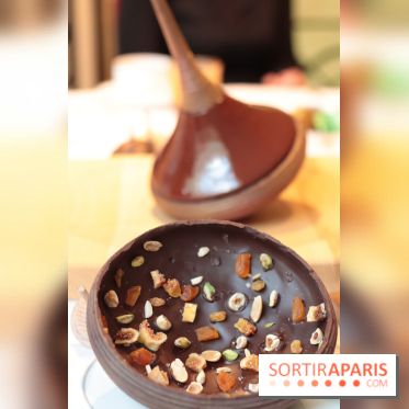 Bûche de Noël toupie du Shangri-La Paris 2017