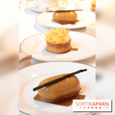 Bûche de Noël toupie du Shangri-La Paris 2017