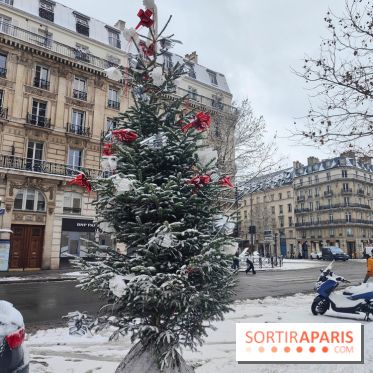 La Neige à Paris - sapin décoré Noël