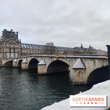 La Neige à Paris - pont du Carrousel
