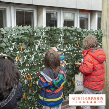 Chasse aux oeufs de Pâques Pierre Lapin au BHV Marais : les photos