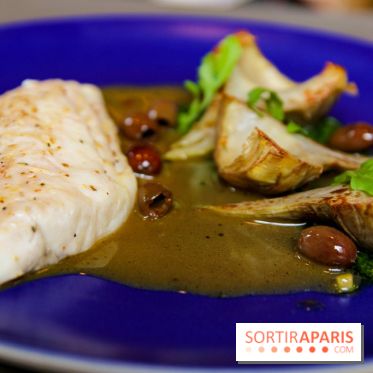 Cucina, Ducasse à la Maison de la Mutualité :  bar rôti, polenta et légmumes