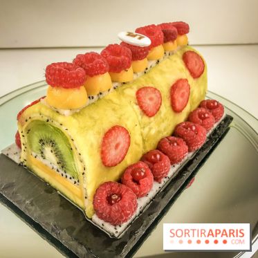 Bûche de Noël 100% fruits de la Ferme de Longchamp