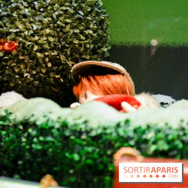 L'inauguration des vitrines de Noël 2018 du Printemps par Laëtitia Casta