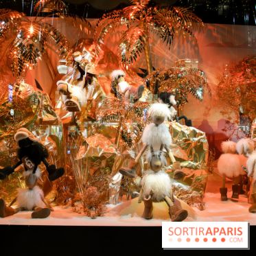 L'inauguration des vitrines de Noël 2018 du Printemps par Laëtitia Casta