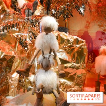 L'inauguration des vitrines de Noël 2018 du Printemps par Laëtitia Casta