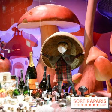 L'inauguration des vitrines de Noël 2018 du Printemps par Laëtitia Casta