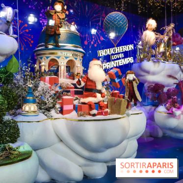 L'inauguration des vitrines de Noël 2018 du Printemps par Laëtitia Casta