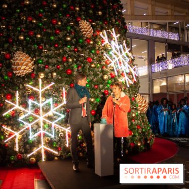 Illuminations de Noël 2018 au Forum des Halles avec Bérangère Krief
