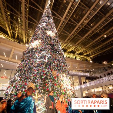 Illuminations de Noël 2018 au Forum des Halles avec Bérangère Krief