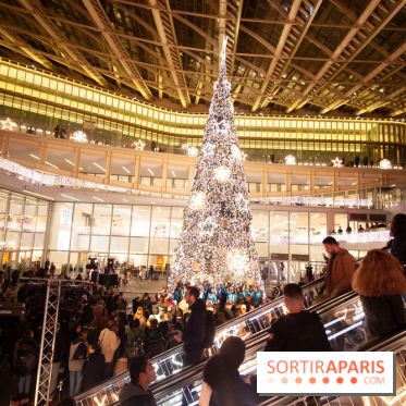 Illuminations de Noël 2018 au Forum des Halles avec Bérangère Krief