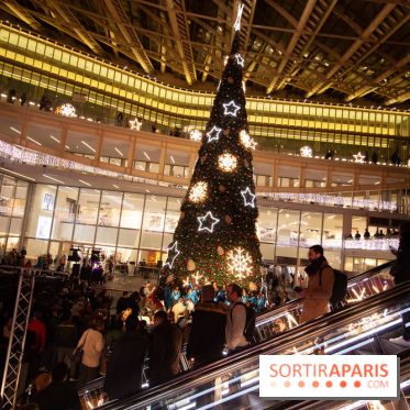 Illuminations de Noël 2018 au Forum des Halles avec Bérangère Krief