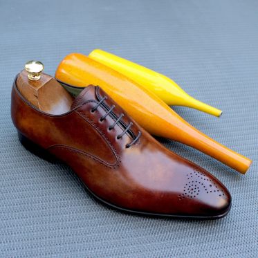 Richelieu de la collection JMLEGAZEL, patine Fauve