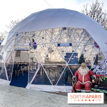 Le Marché de Noël des Tuileries à Paris, champagne