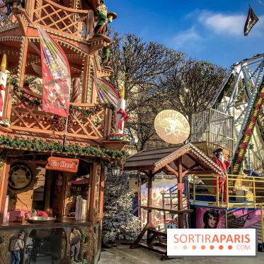 Le Marché de Noël des Tuileries à Paris, jeu et vin chaud