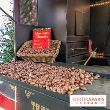 Le Marché de Noël des Tuileries à Paris, marrons