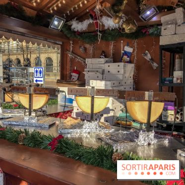 Le Marché de Noël des Tuileries à Paris, raclette